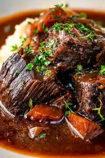 Meltingly Tender Red Wine Braised Beef