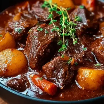 Cozy Slow Cooker Beef Stew with Red Wine