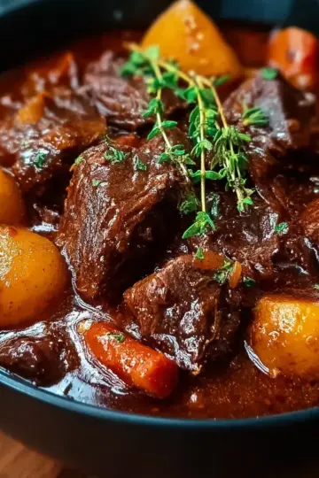 Cozy Slow Cooker Beef Stew with Red Wine