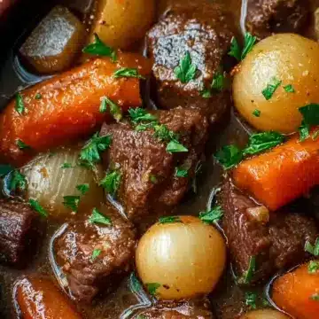 Slow Cooker Beef Stew with Pearl Onions