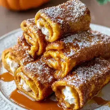 Pumpkin French Toast Roll-Ups