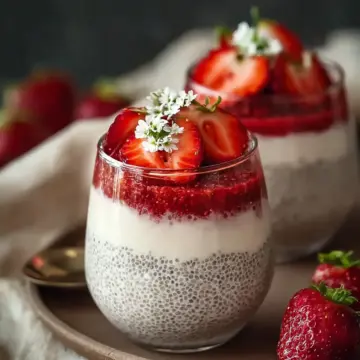 Strawberry Cheesecake Chia Pudding