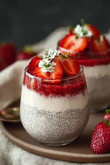 Strawberry Cheesecake Chia Pudding