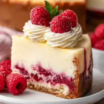 White Chocolate Raspberry Cheesecake