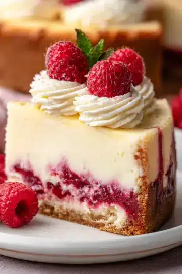 White Chocolate Raspberry Cheesecake