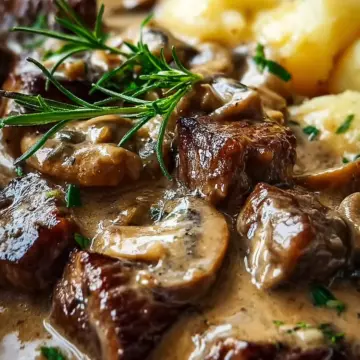 Slow Cooked Steak Diane Casserole
